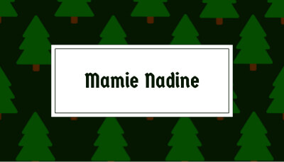 Marque place avec forêt de sapin en fond